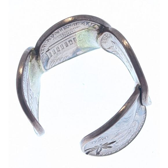 WackyWeed™  Knuckle Buster Adjustable Ring 4 Pennies (Sizes 4.5 - 10) - Picture 2 of 2